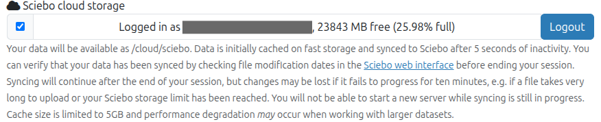 Using Sciebo cloud storage