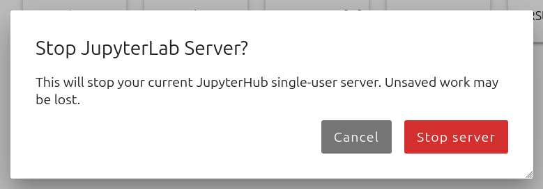 Stop Server Message